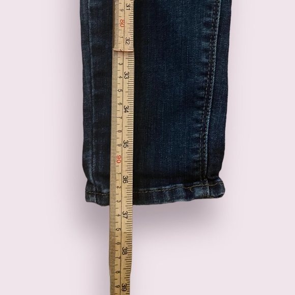 Kendall & Kylie | Women’s | Dark Wash Distressed Moto Style Jeans | Size: 24 - Picture 3 of 6